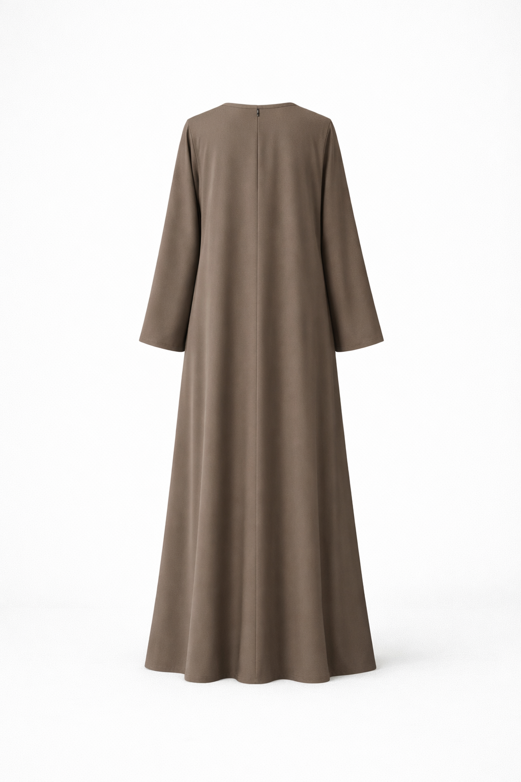 Taupe Abaya on a white background