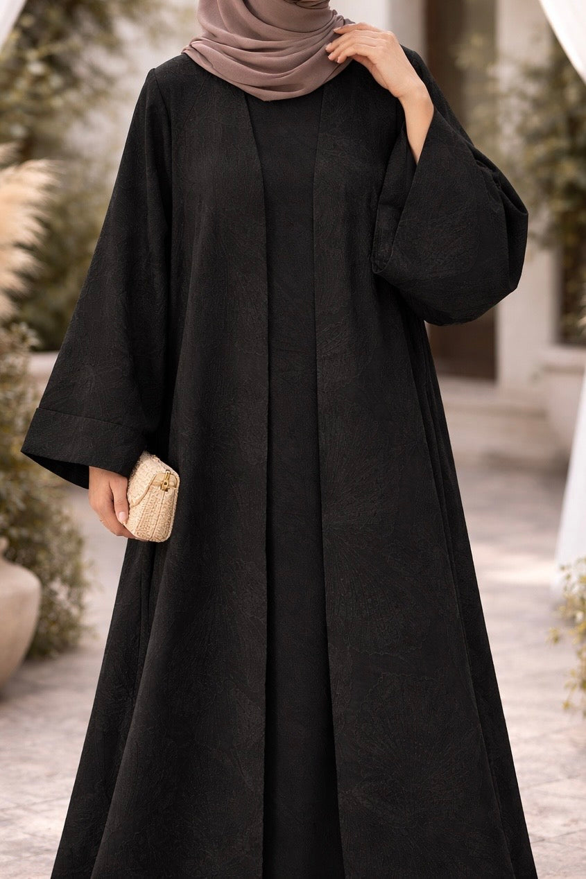 Arwa abaya- Black Umbrella Abaya