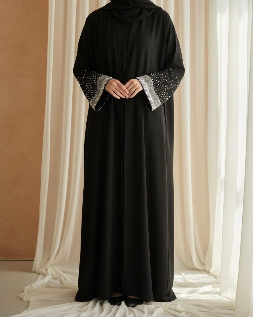 Ruby abaya- Luxury Hand beadwork abaya