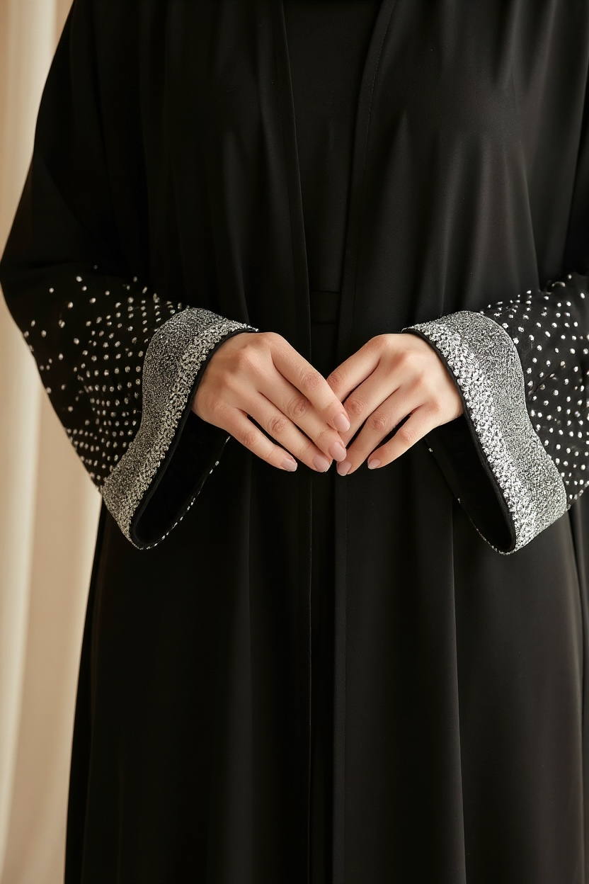 Ruby abaya- Luxury Hand beadwork abaya