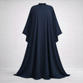 Navy blue abaya on a white background