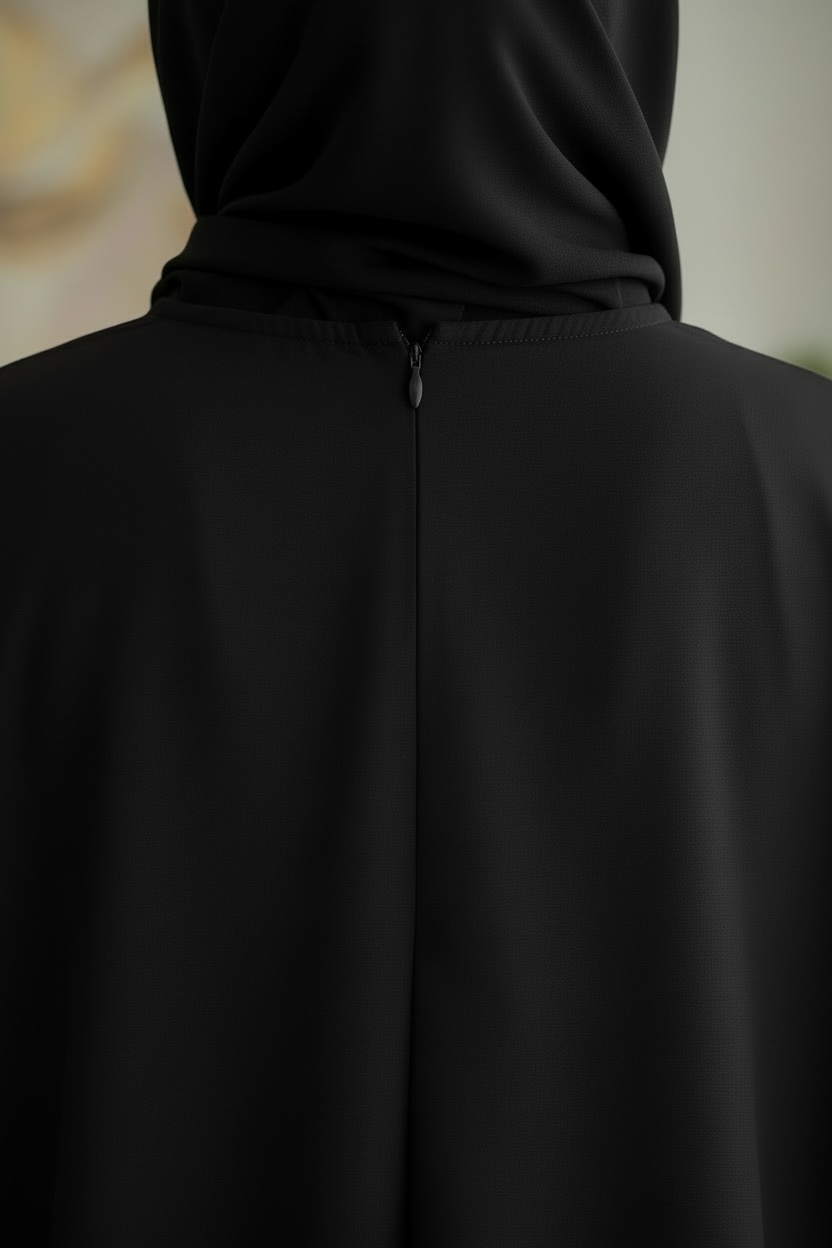 Aisha abaya- Everyday Classic Closed Abaya Nidha Fabric in Soft Comfortable Material for Everyday Wear