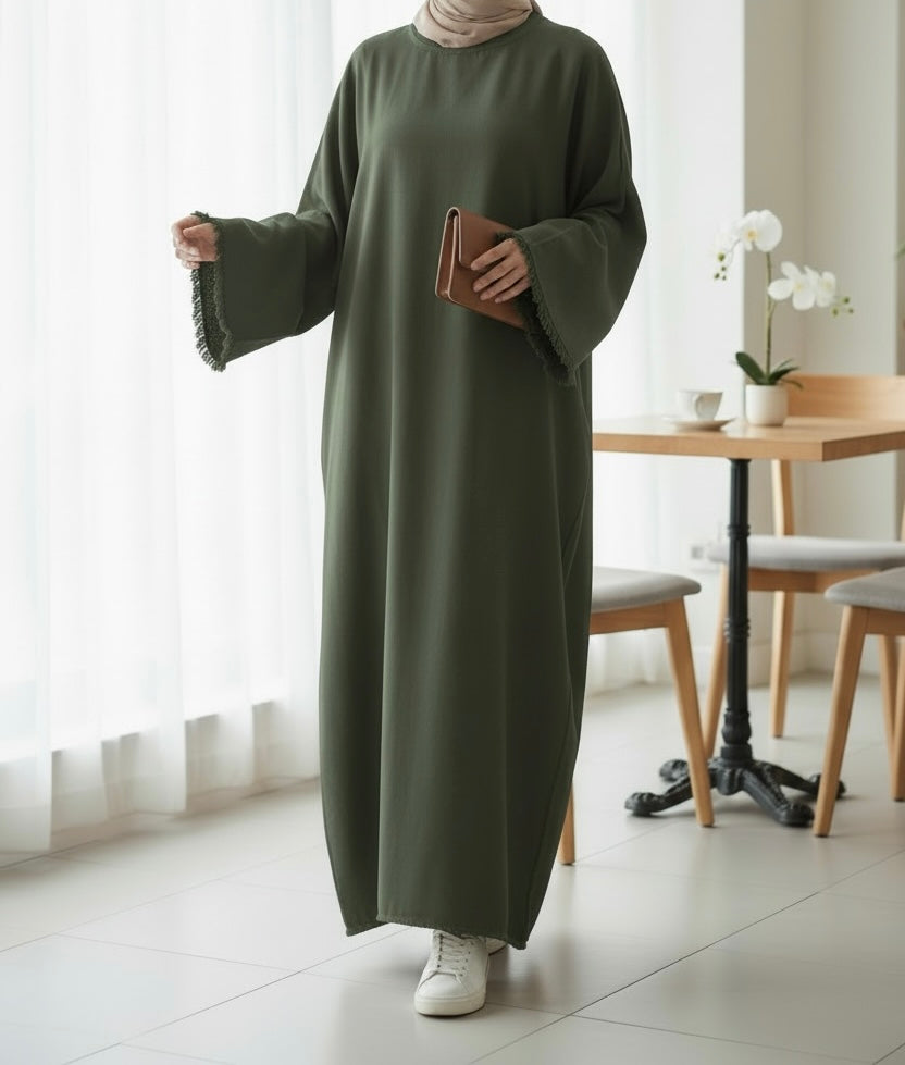 Sumaya Abaya- Linen Abayas With Pockets