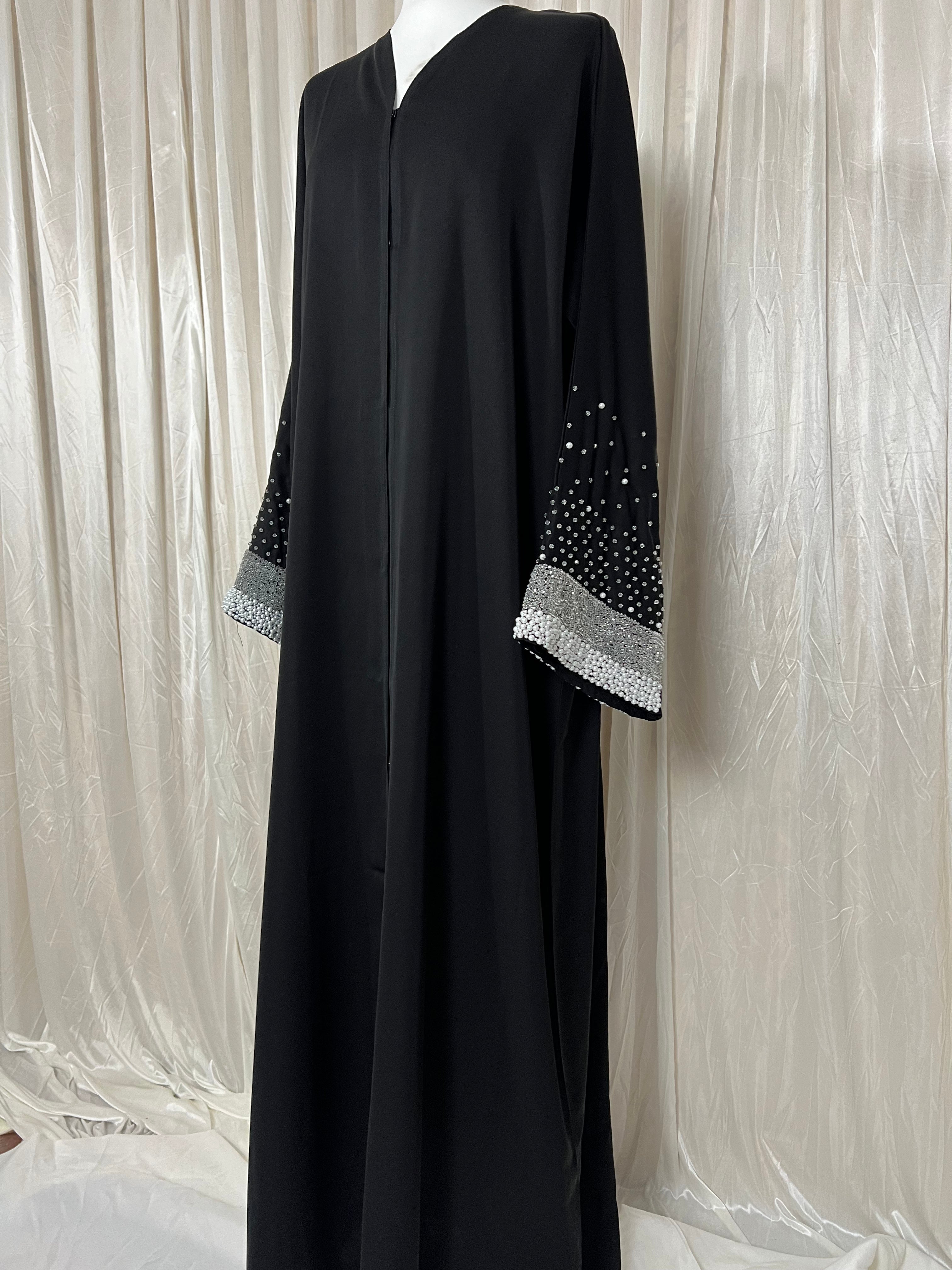 Ruby abaya- Luxury Hand beadwork abaya